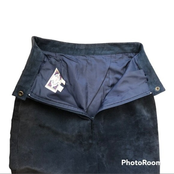 Vintage 100% Leather Pencil Skirt By Paris Sport Club Size Small - Picture 5 of 12